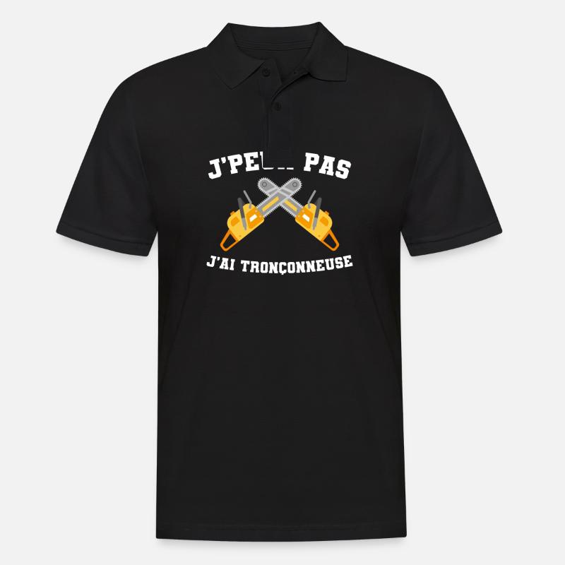 Je Peux Pas J'ai tronçonneuse bûcheron - Polo Homme - noir