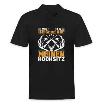 Mir reichts ich gehe auf meinen Hochsitz Jäger - Männer Poloshirt - Schwarz - Vorne - Kai (181cm)