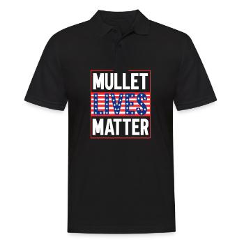 Retro Redneck Hairstyle I Mullet Hair I Mullet - Männer Poloshirt - Schwarz - Vorne - Kai (181cm)
