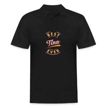 Meilleure Tina de tous les temps - Polo Homme - noir - Devant - Kai (181cm)