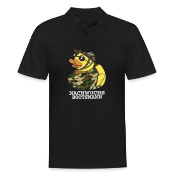 Nachwuchs Bootsmann Badeente Bundeswehr Soldat - Männer Poloshirt - Schwarz - Vorne - Kai (181cm)