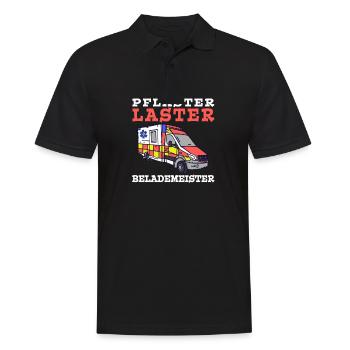 Pflaster Laster Belademeister Rettungsdienst - Männer Poloshirt - Schwarz - Vorne - Kai (181cm)