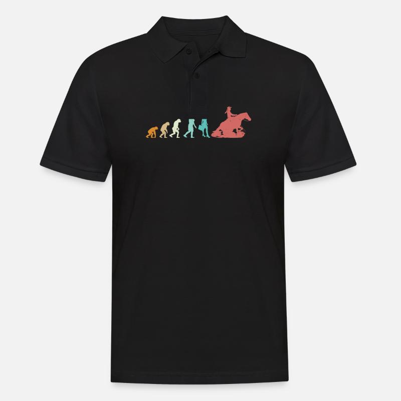 Evolution Sliding Stop | Western Riding - Men's Polo Shirt - black