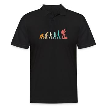 Evolution Hiking Mountain - Men's Polo Shirt - black - Front - Kai (181cm)