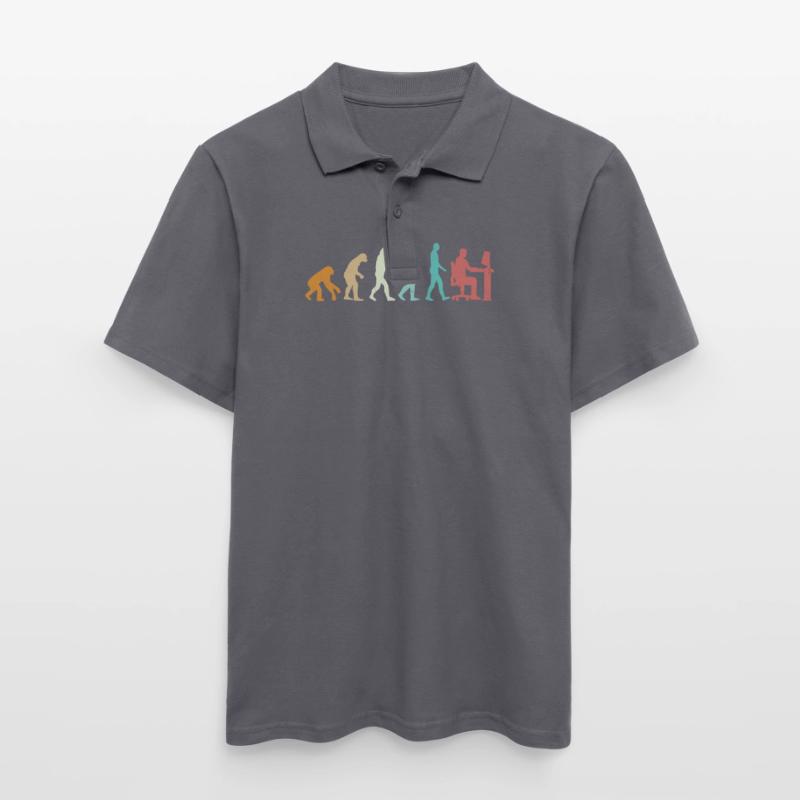 Evolution Programmer Coder Gamer Developer Geek Männer Poloshirt