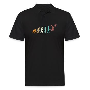 Evolution Of Basketball - Men's Polo Shirt - black - Front - Kai (181cm)