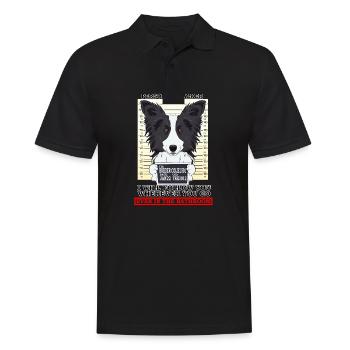 Border Collie Personal Stalker Follow You - Männer Poloshirt - Schwarz - Vorne - Kai (181cm)