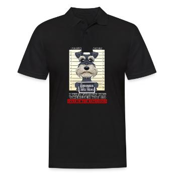 Personal Stalker Miniature Schnauzer - Männer Poloshirt - Schwarz - Vorne - Kai (181cm)