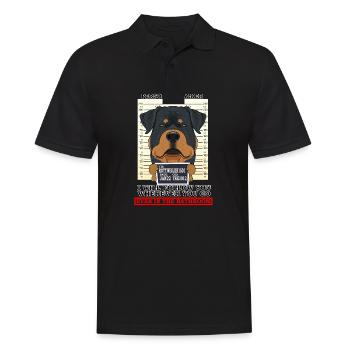 Rottweiler Personal Stalker Ill Follow You - Männer Poloshirt - Schwarz - Vorne - Kai (181cm)