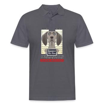 Weimaraner Personal Stalker Ill Follow You - Men's Polo Shirt - charcoal grey - Front - Nico (186cm)