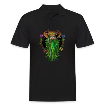 Unkraut Cowboy Stoner - Männer Poloshirt - Schwarz - Vorne - Kai (181cm)