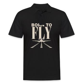 Aircraft I Flying Airplane I Aviation Pilot I - Men's Polo Shirt - black - Front - Kai (181cm)