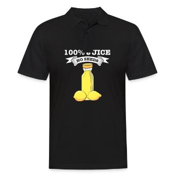 Urologie I Procédure de vasectomie I 100% Jus Non - Polo Homme - noir - Devant - Kai (181cm)