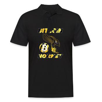 Bitcoin Hornet Hornisse Crypto schwarz gelb - Männer Poloshirt - Schwarz - Vorne - Kai (181cm)