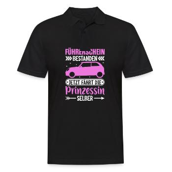 Auto Führerschein bestanden - Männer Poloshirt - Schwarz - Vorne - Kai (181cm)
