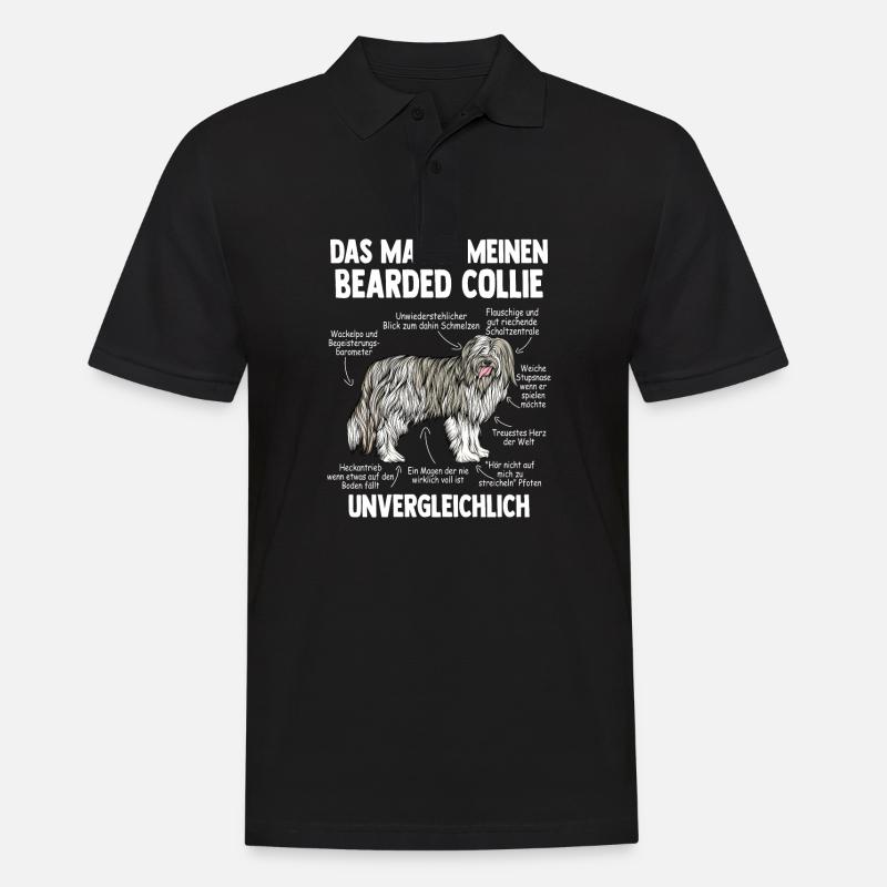 Bearded Collie - Männer Poloshirt - Schwarz