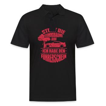 Stellt Die Gummibäume Auf Führerschein Fahrschüler - Männer Poloshirt - Schwarz - Vorne - Kai (181cm)