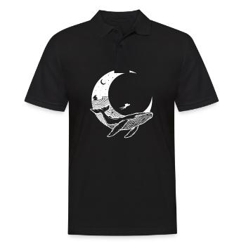 whale Design for a enthusiasts of whales and - Männer Poloshirt - Schwarz - Vorne - Kai (181cm)