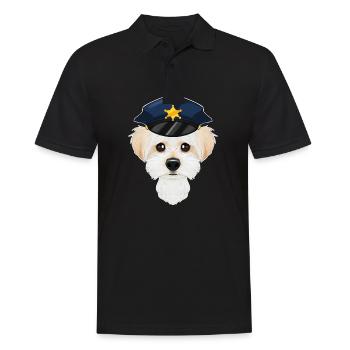 Police Maltese Canine Handler I Police Dog I - Men's Polo Shirt - black - Front - Kai (181cm)