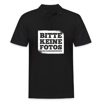 Keine Fotos Ich Bin Krankgeschrieben Festival Büro - Männer Poloshirt - Schwarz - Vorne - Kai (181cm)