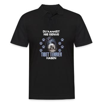 Du kannst nie genug Tibet terrier haben - Männer Poloshirt - Schwarz - Vorne - Kai (181cm)