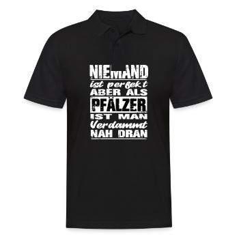 Pfälzer - Männer Poloshirt - Schwarz - Vorne - Kai (181cm)