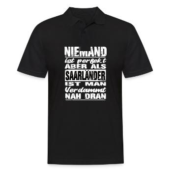 Saarländer - Männer Poloshirt - Schwarz - Vorne - Kai (181cm)