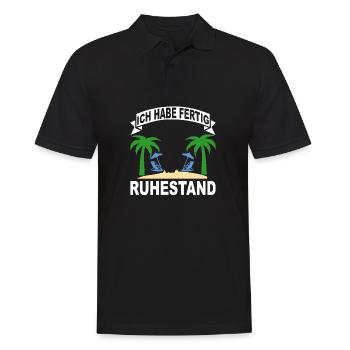 Ich habe fertig ruhestand - Männer Poloshirt - Schwarz - Vorne - Kai (181cm)