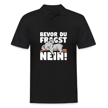 Koala - Männer Poloshirt - Schwarz - Vorne - Kai (181cm)