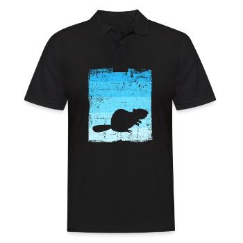 Biber - Männer Poloshirt - Schwarz - Vorne - Kai (181cm)