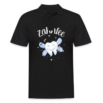 Zahnärztin Zahn Zähne Zahnarzt Zahnpflege Fasching - Männer Poloshirt - Schwarz - Vorne - Kai (181cm)