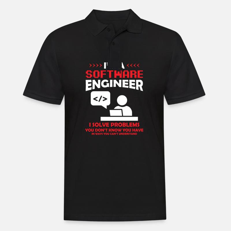 I'm a Software Engineer Software Developer - Men's Polo Shirt - black