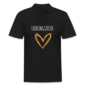 Lieblingszicke Paar LGBTQ Pärchen Gay Paar - Männer Poloshirt - Schwarz - Vorne - Kai (181cm)