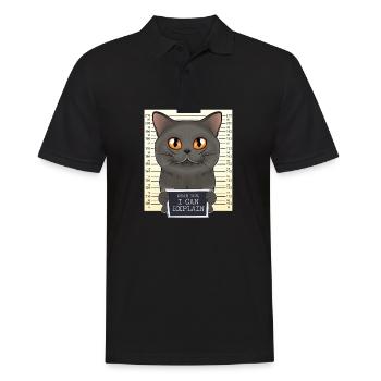 British Shorthair Cat Mom - Dear Mom I Can Explain - Männer Poloshirt - Schwarz - Vorne - Kai (181cm)