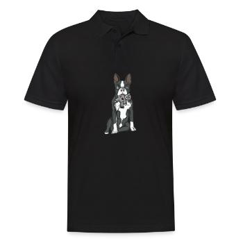 Boston Terrier - Polo Homme - noir - Devant - Kai (181cm)