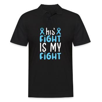 Prostate Cancer Blue Ribbon Prostate Cancer - Men's Polo Shirt - black - Front - Kai (181cm)