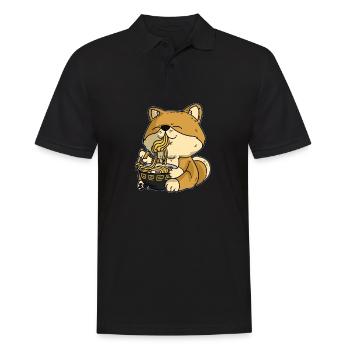Ramen Chien Asiatique Japon Chien Shiba inu - Polo Homme - noir - Devant - Kai (181cm)