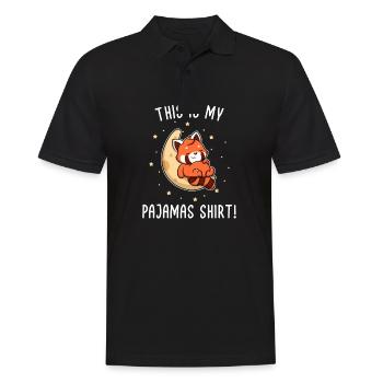 Roter Panda Schlafen Schlafmütze Faulpelz - Männer Poloshirt - Schwarz - Vorne - Kai (181cm)