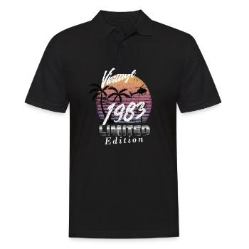 Vintage 1983 Limited Edition - Men's Polo Shirt - black - Front - Kai (181cm)