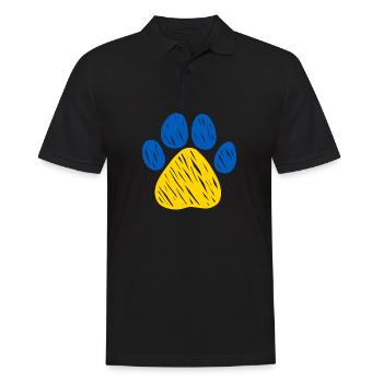 Je suis aux côtés de l’Ukraine PAW - Polo Homme - noir - Devant - Kai (181cm)
