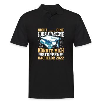Bachelor 2022 Geschenk nichts konnte mich aufhalte - Männer Poloshirt - Schwarz - Vorne - Kai (181cm)