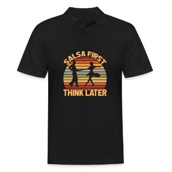 Salsa First Think Later Dance Dancing - Polo Homme - noir - Devant - Kai (181cm)