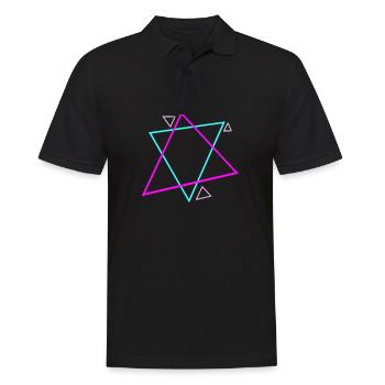 90s Symbols Pattern 90s Design - Men's Polo Shirt - black - Front - Kai (181cm)