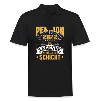 Pension 2022 Legende Verlässt die Schicht Rente - Männer Poloshirt - Schwarz - Vorne - Kai (181cm)