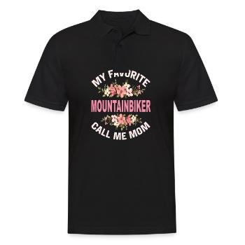 Mon vététiste préféré Appelez-moi maman - Polo Homme - noir - Devant - Kai (181cm)
