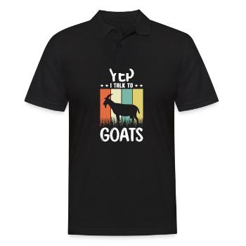 Goat - Men's Polo Shirt - black - Front - Kai (181cm)