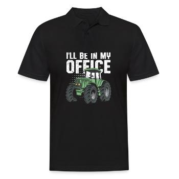 Traktor Landwirt - Männer Poloshirt - Schwarz - Vorne - Kai (181cm)