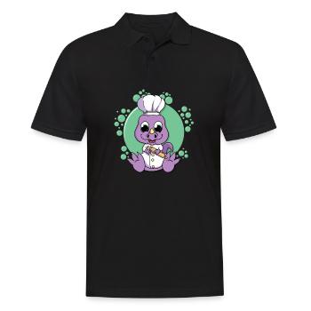 Chemise bébé dinosaure, chemise de cuisine dinosaure, mignonne - Polo Homme - noir - Devant - Kai (181cm)