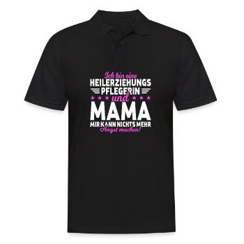 Heilerziehungspfleger - Männer Poloshirt - Schwarz - Vorne - Kai (181cm)