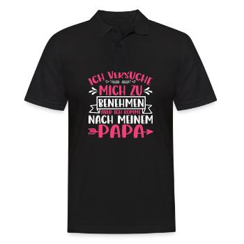 Witzige Spaß Sprüche für Herren und Damen - Männer Poloshirt - Schwarz - Vorne - Kai (181cm)